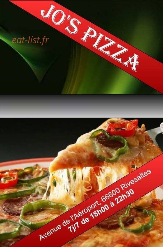 Jo's Pizza — carte page 1