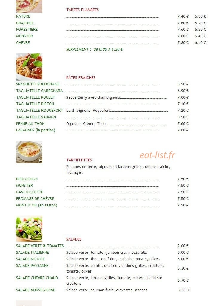 Joly Pizza — carte page 2