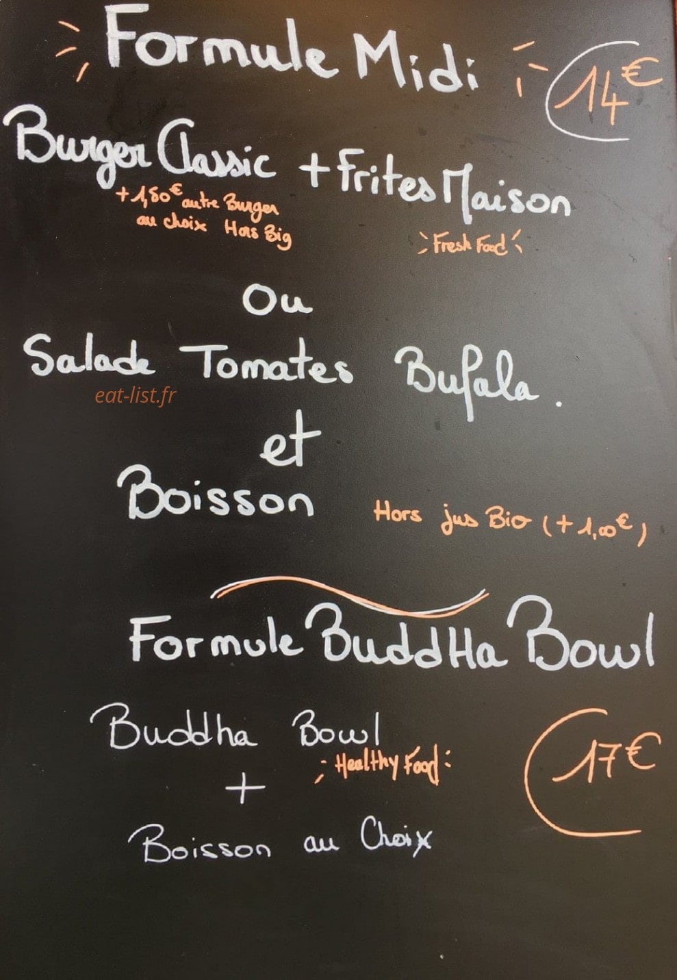 Just in Café — carte page 1