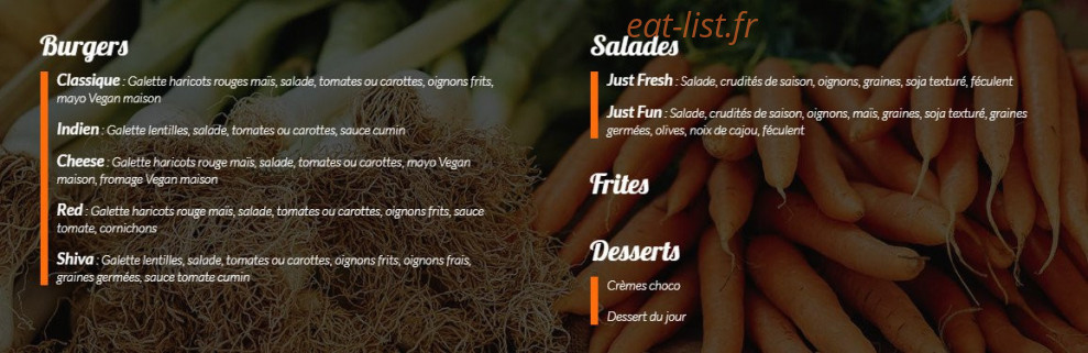 Just vegan — carte page 1