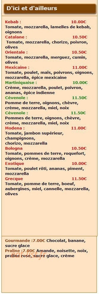 Kallisté Pizza — carte page 5