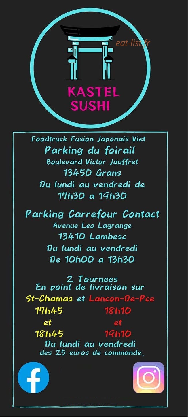 Kastel Sushi — carte page 1