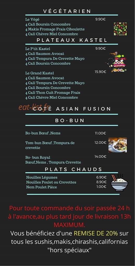 Kastel Sushi — carte page 4
