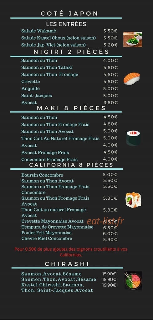 Kastel Sushi — carte page 2