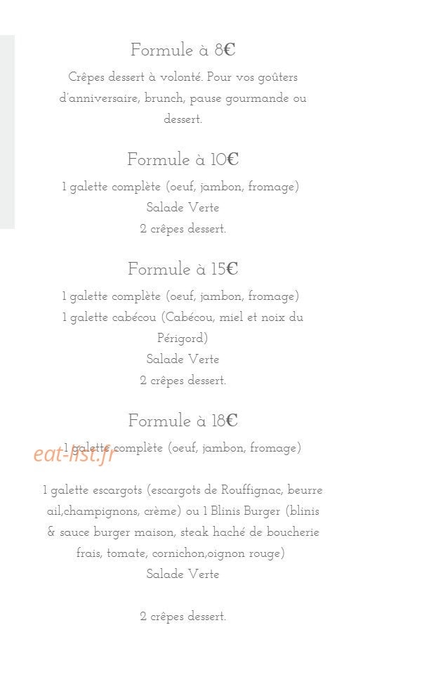 Kenavo Crêpes — carte page 2