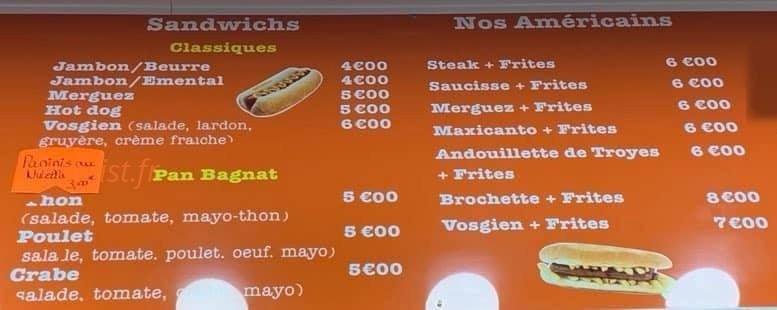 King burger — carte page 3