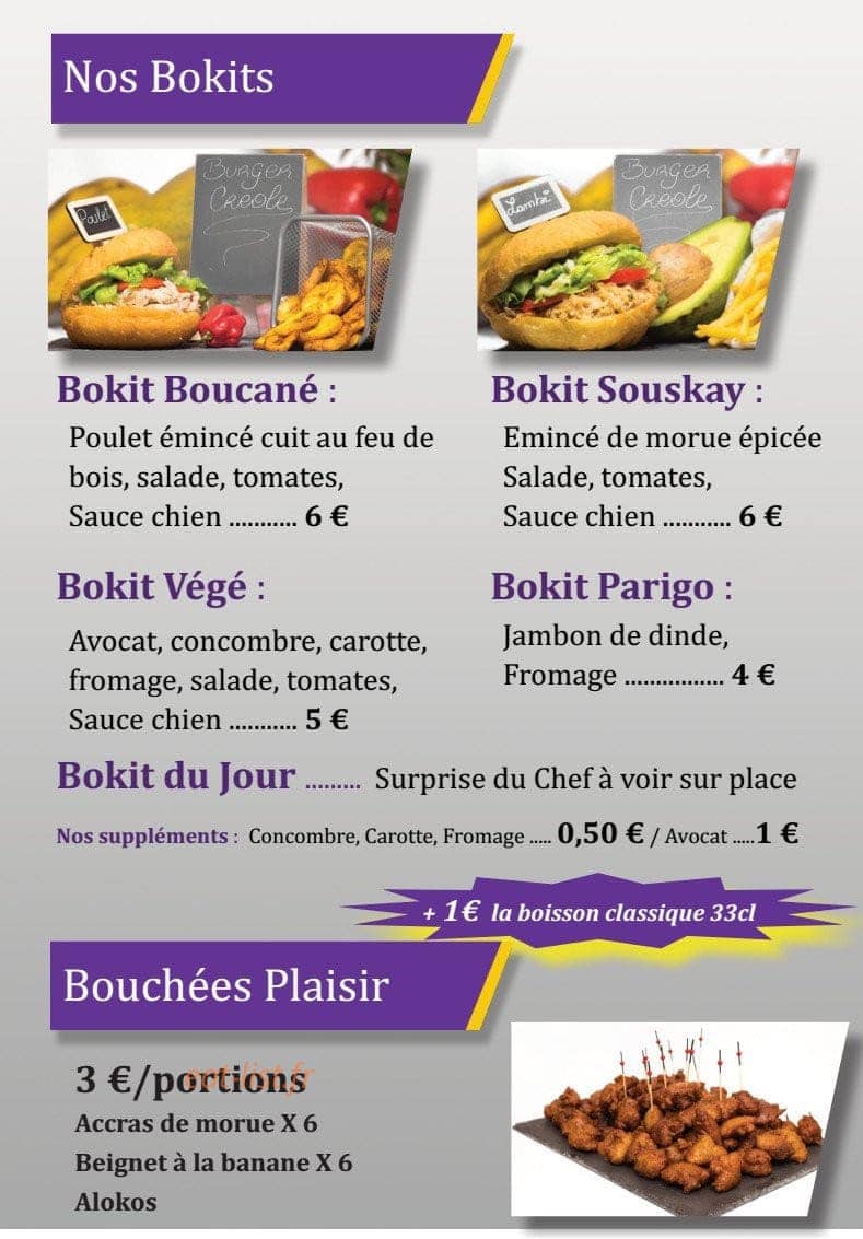 King Creole's Food — carte page 2