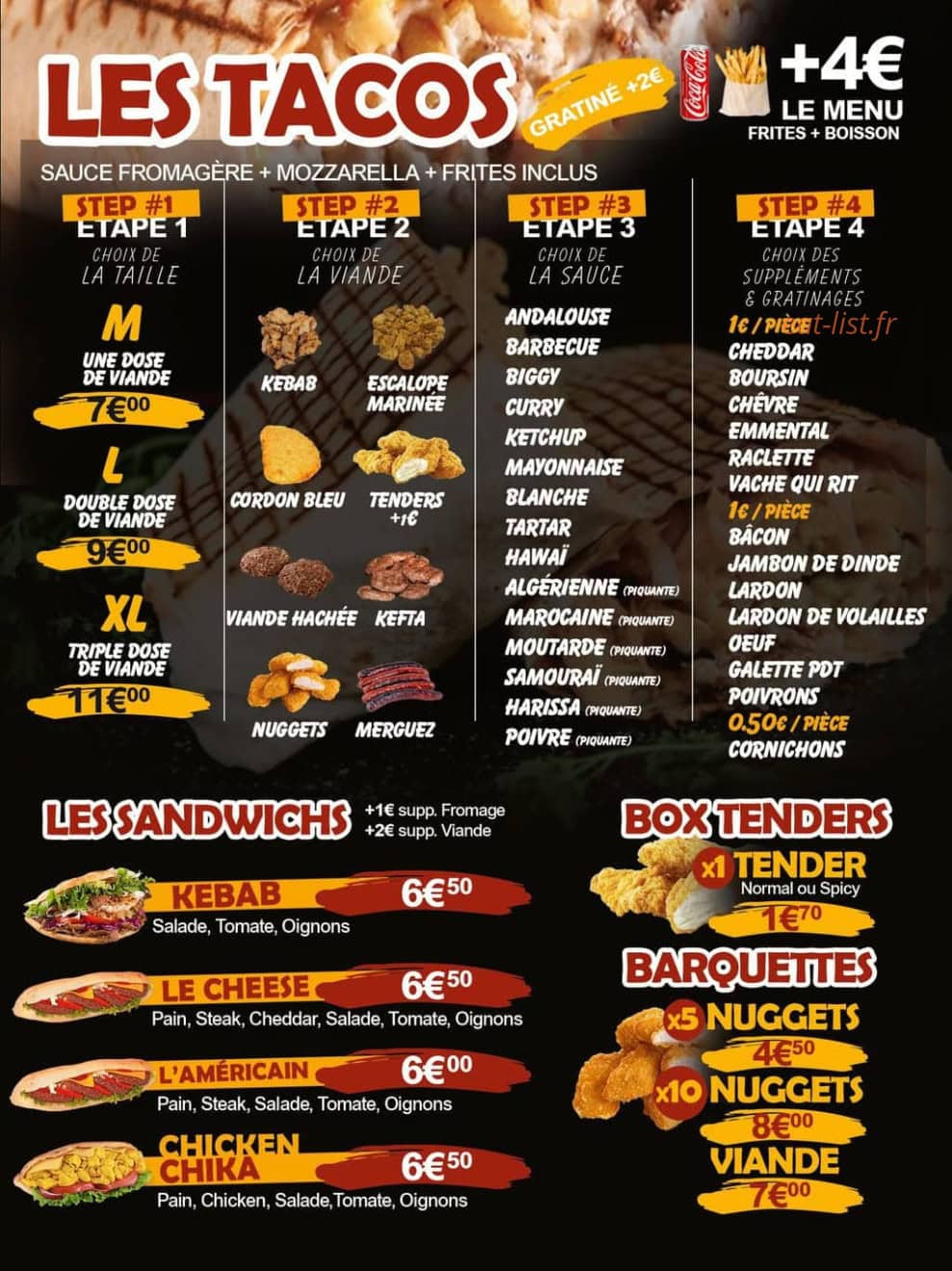 King food — carte page 3