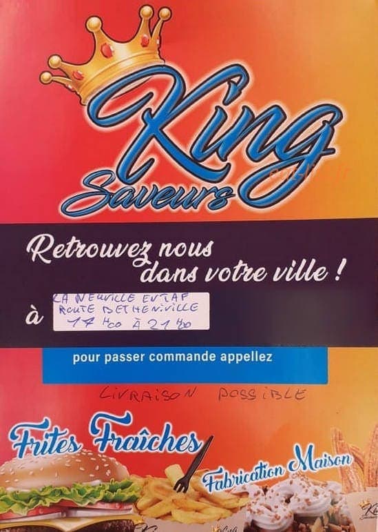 King Saveurs — carte page 1
