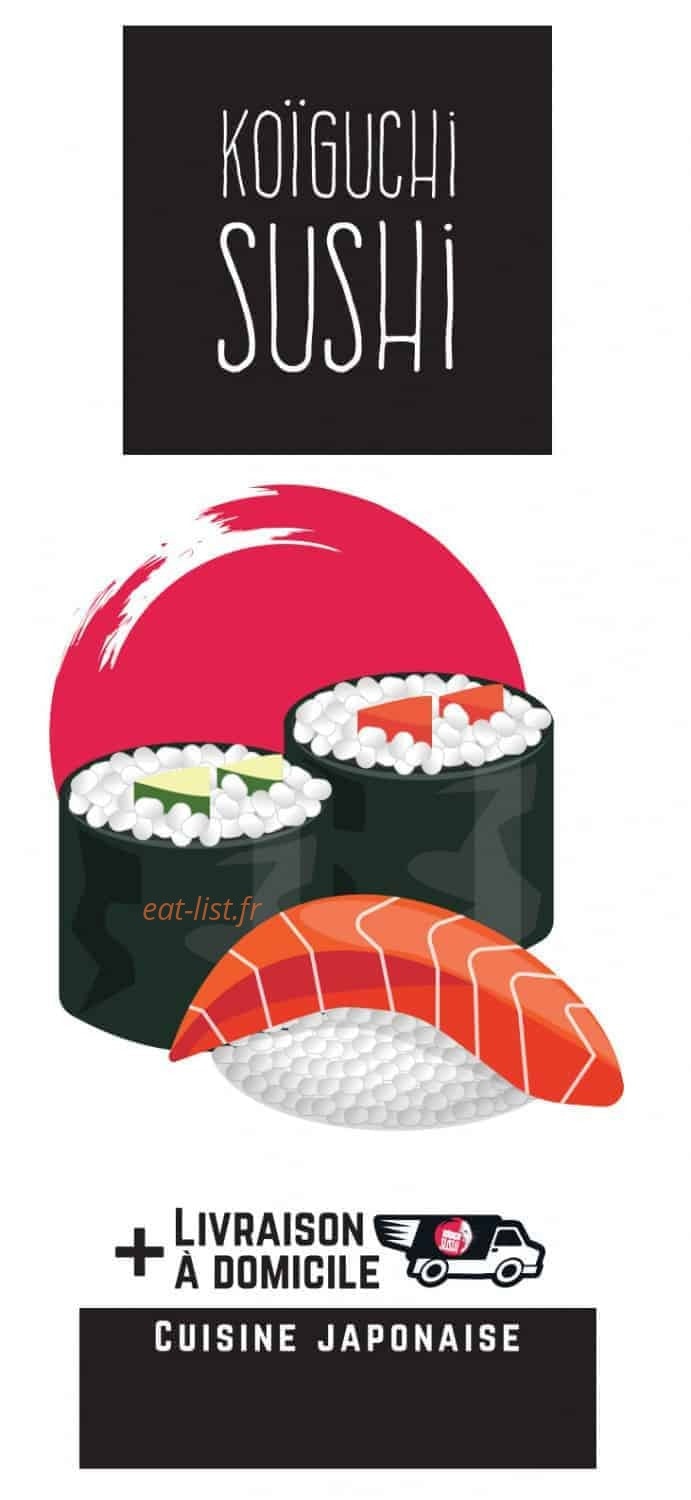 Koïguchi Sushi — carte page 1