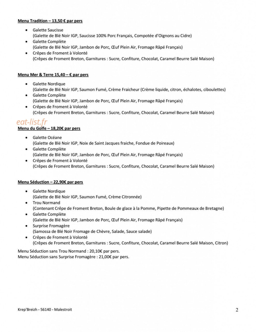 Krep'Breizh — carte page 2