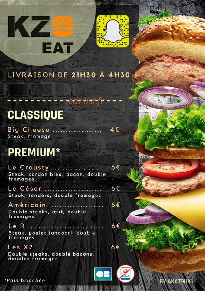 Kz eat — carte page 2