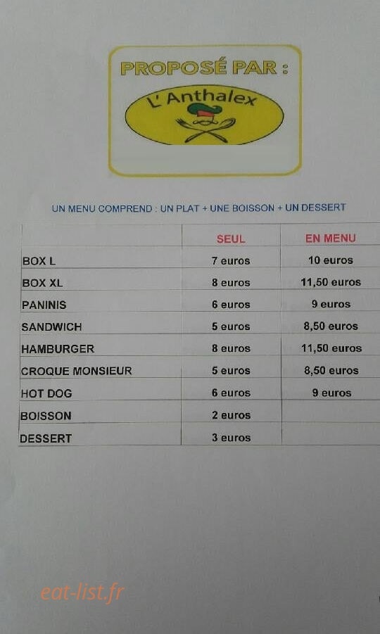 L'Anthalex — carte page 1