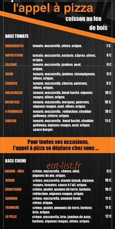 L'appel a pizza — carte page 1