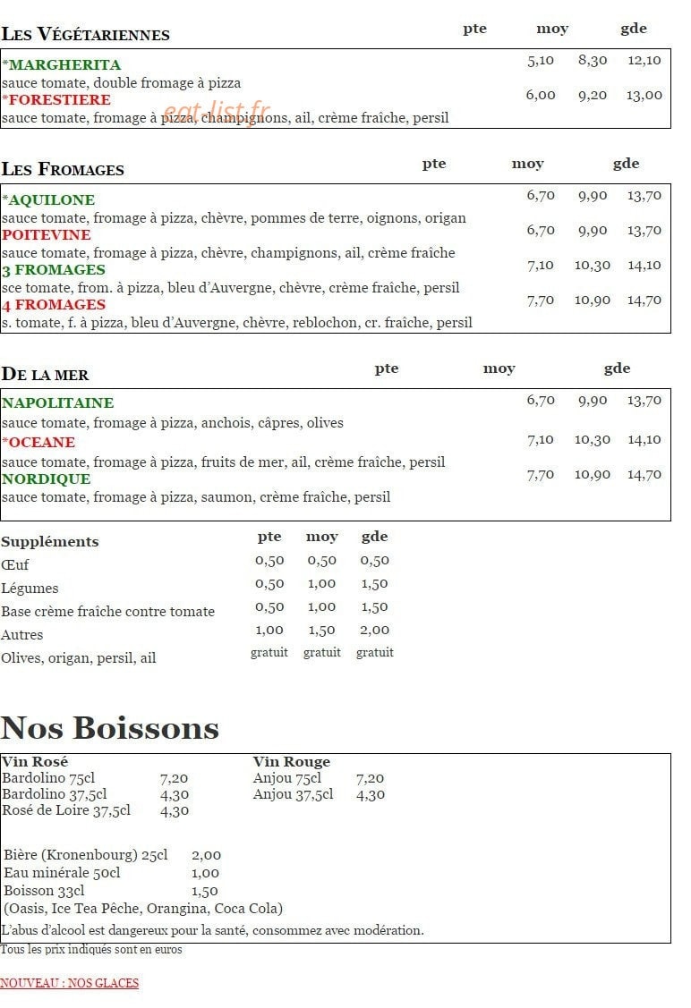 L' Aquilone — carte page 2