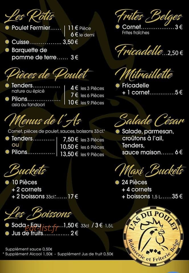 L'as du poulet — carte page 2