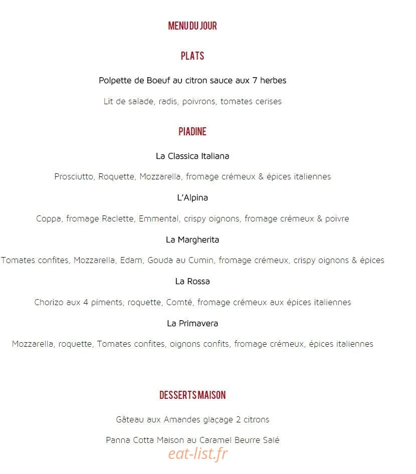 L' Atelier d' Epicure — carte page 2