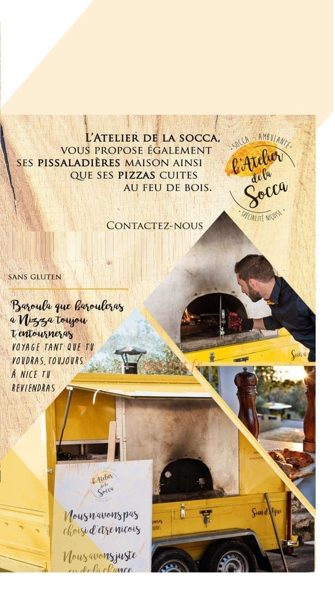 L’Atelier de la Socca — carte page 1