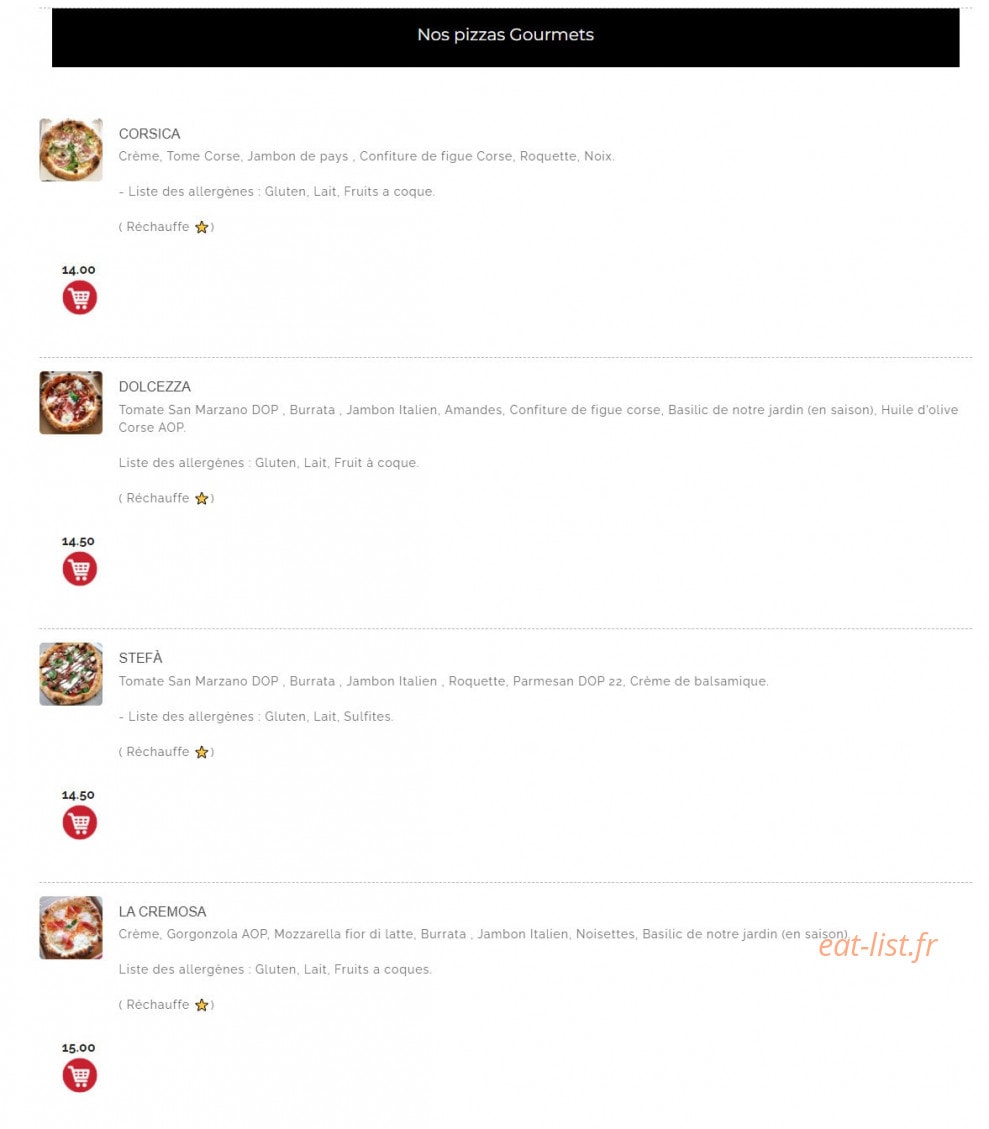 L'Atelier Pizza — carte page 2