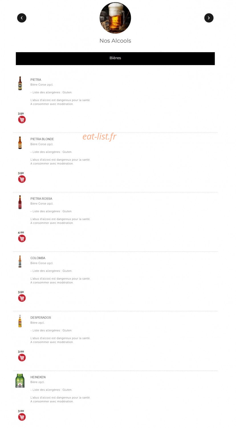 L'Atelier Pizza — carte page 8