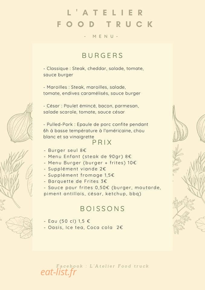 L'Atelier — carte page 1