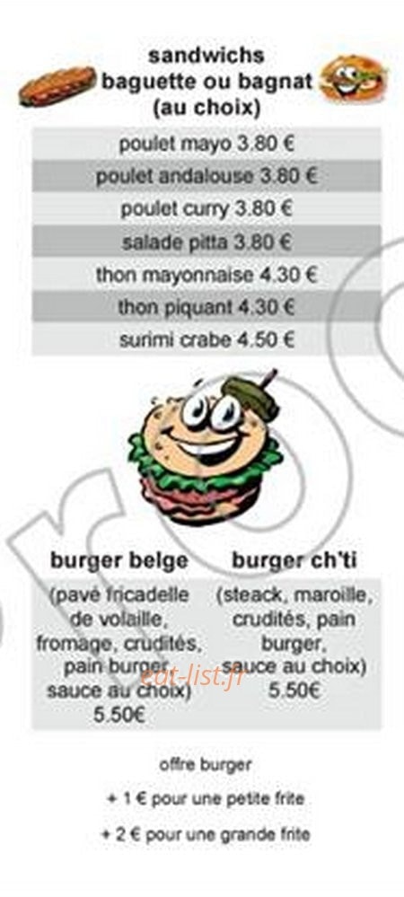 L'baraque a frites — carte page 3