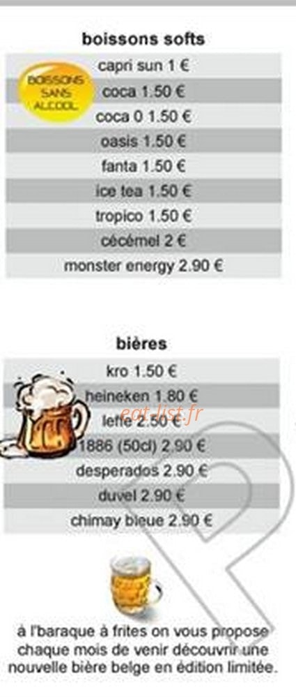 L'baraque a frites — carte page 5