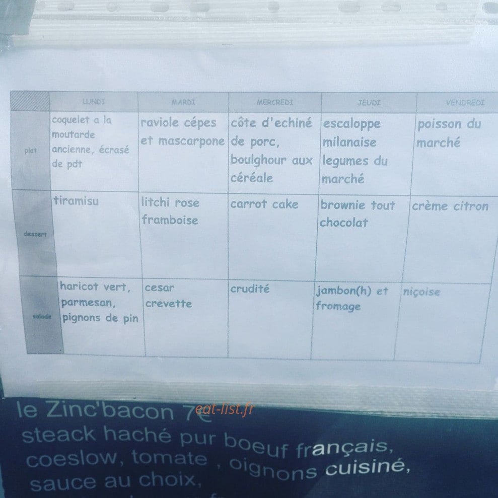 L.E ptit zinc — carte page 2