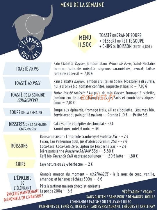 L'éléphant Roulant — carte page 1