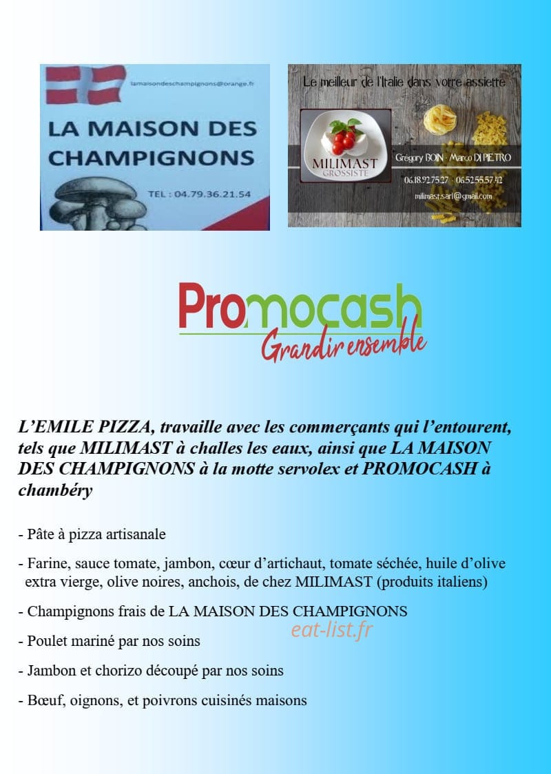 L'Emile Pizza — carte page 4