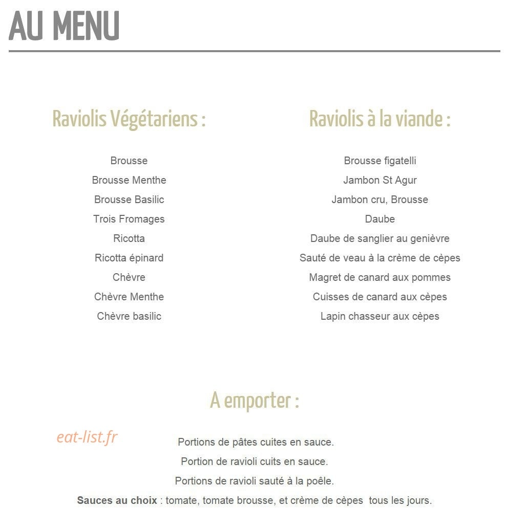 L'emporte pâtes — carte page 1