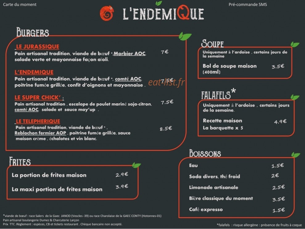 L'Endémique — carte page 1