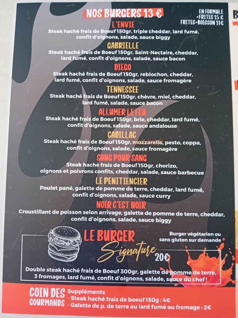 Carte et menu de L'Envie chez Coco et Lolo à Aimargues — page 2