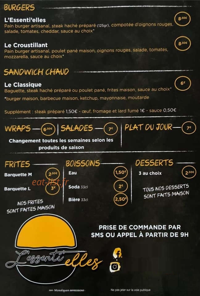 L'essenti'elles — carte page 1