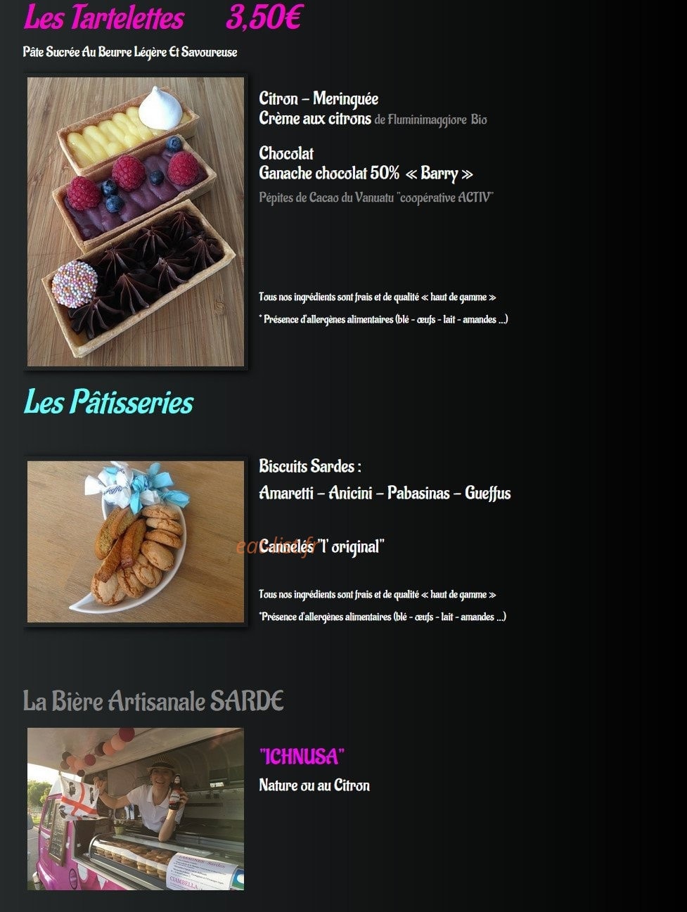 L'estafette Gourmande — carte page 2