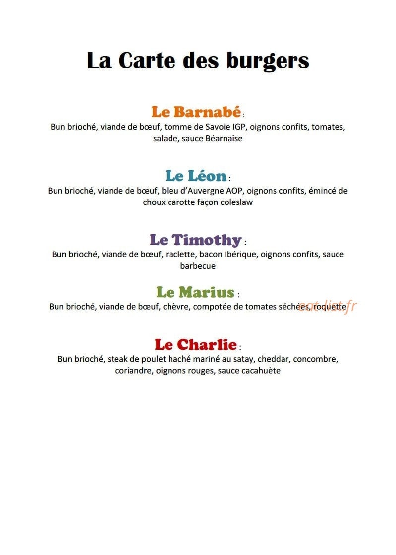 L' Hipster — carte page 1