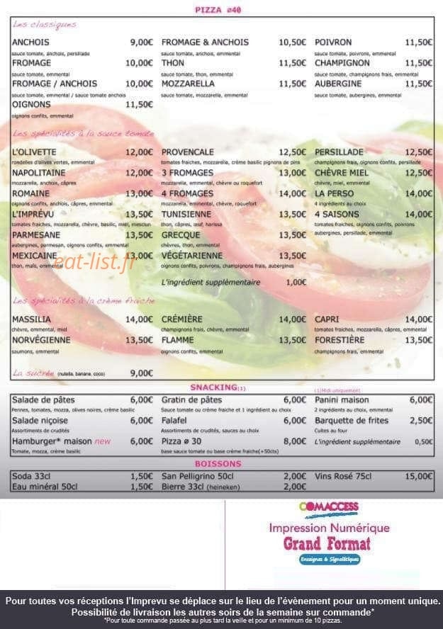 L'imprévu — carte page 1