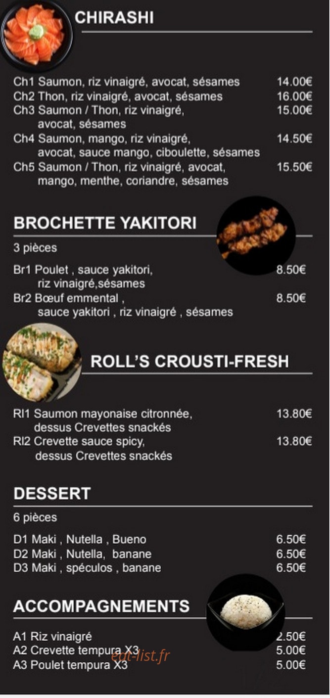 L'Instant Sushi — carte page 4