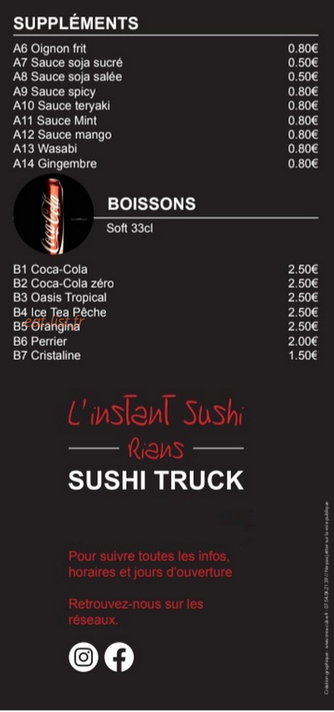 L'Instant Sushi — carte page 6