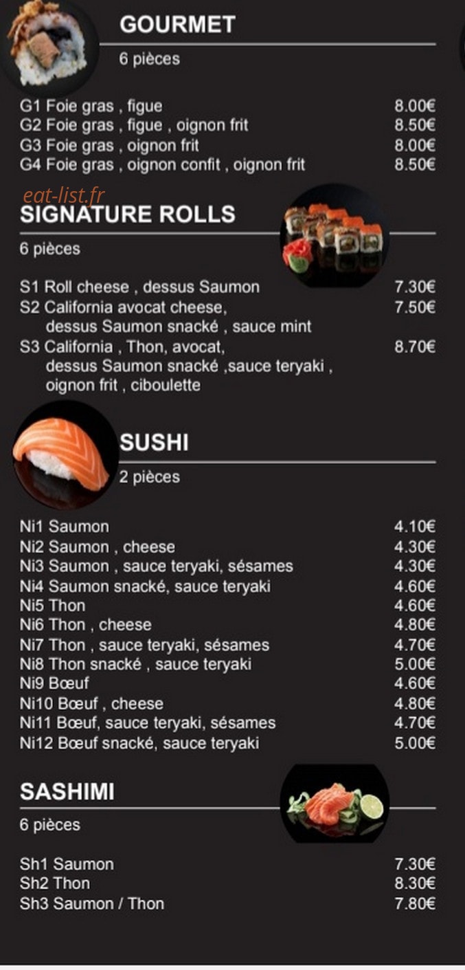 L'Instant Sushi — carte page 3