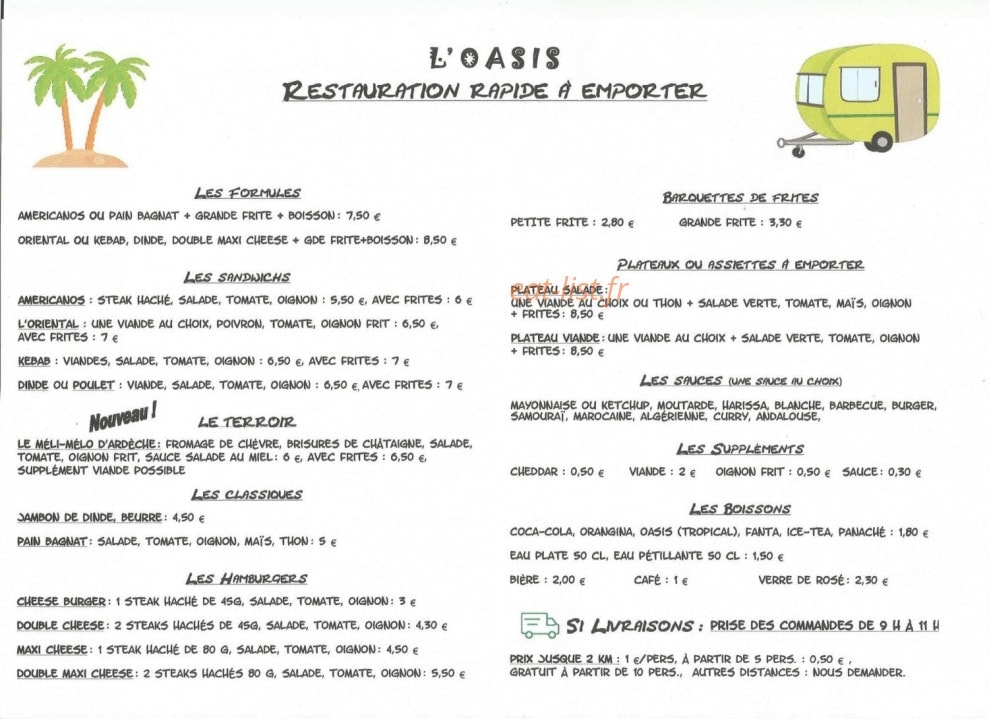 L'Oasis — carte page 1