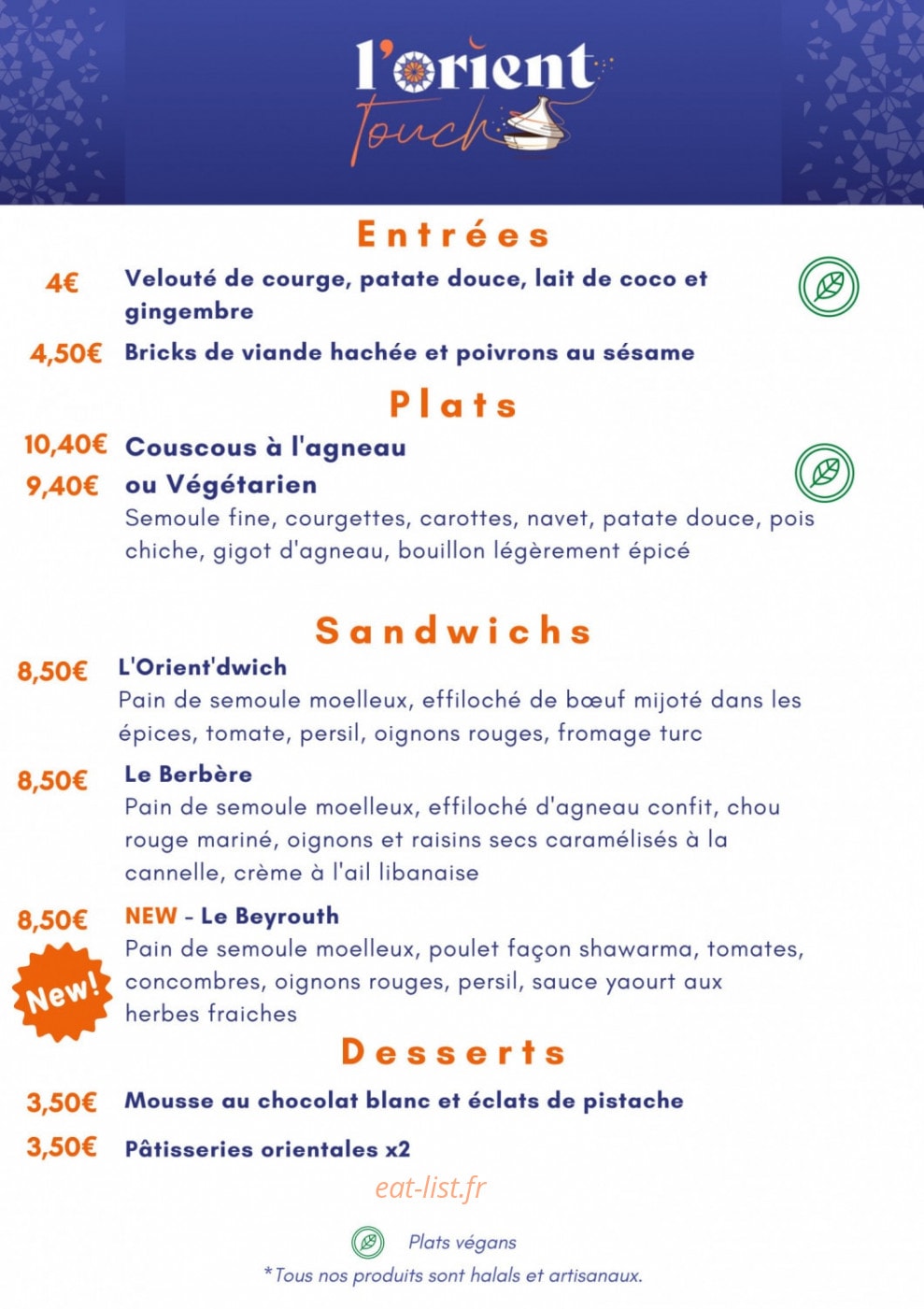 L'Orient Touch — carte page 2