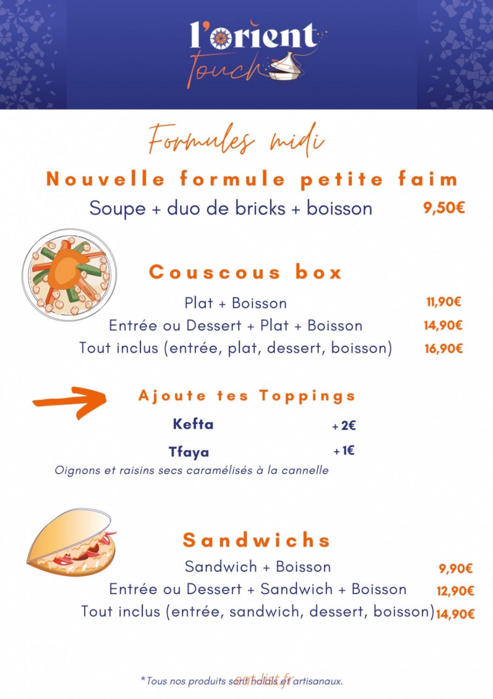 L'Orient Touch — carte page 1