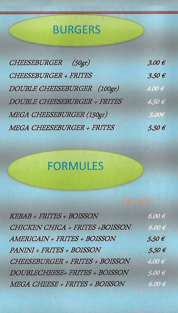 L'orientale kebab — carte page 3