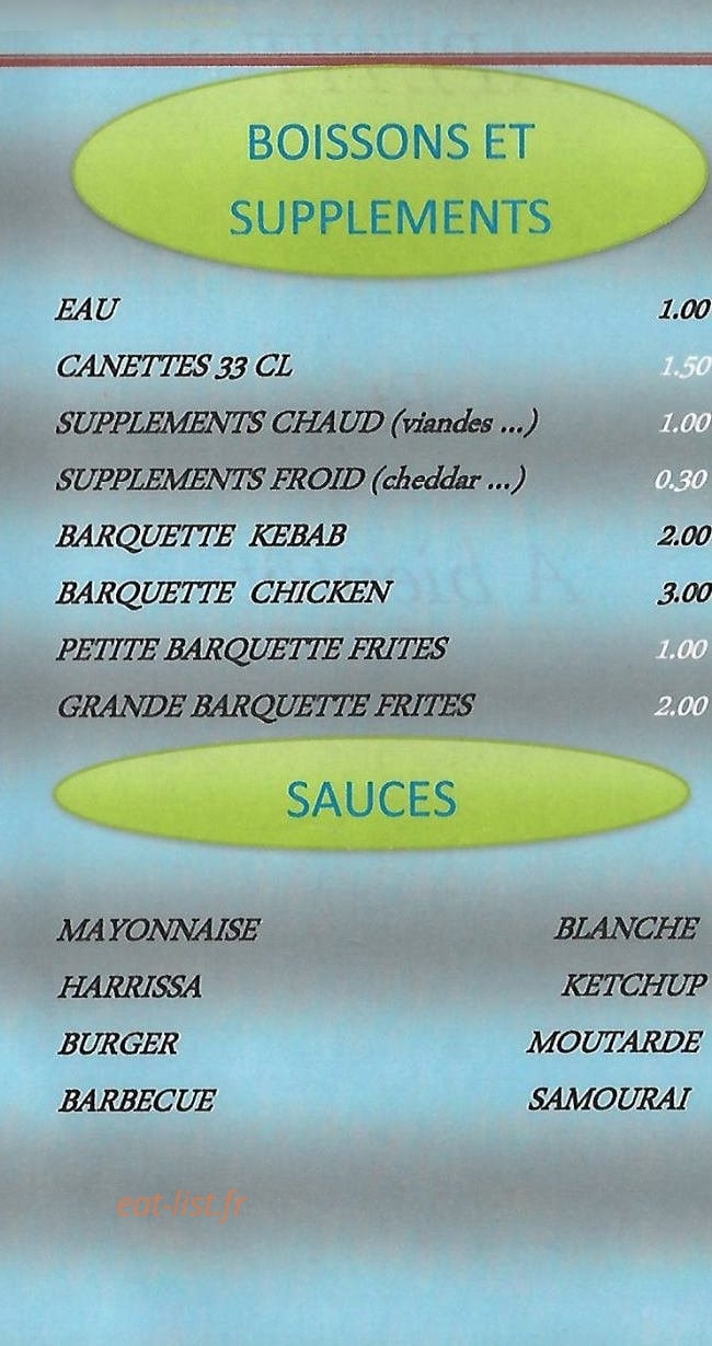 L'orientale kebab — carte page 4