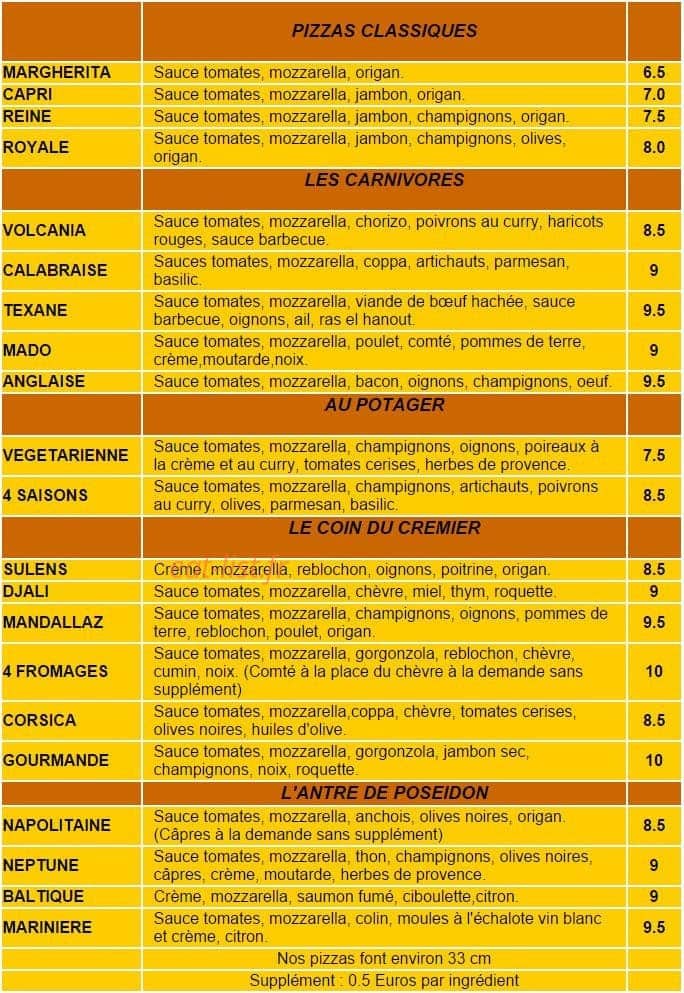 L'Origan — carte page 1