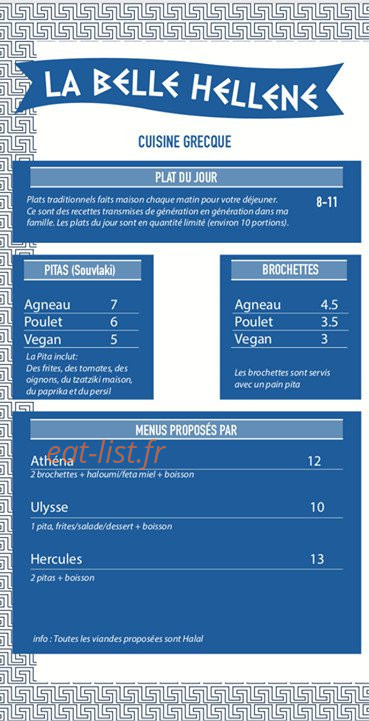 La Belle Héllène — carte page 1