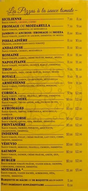 La Boîte à Pizzas — carte page 3