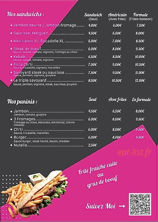 La Bonne Frite Du Coin — carte page 2