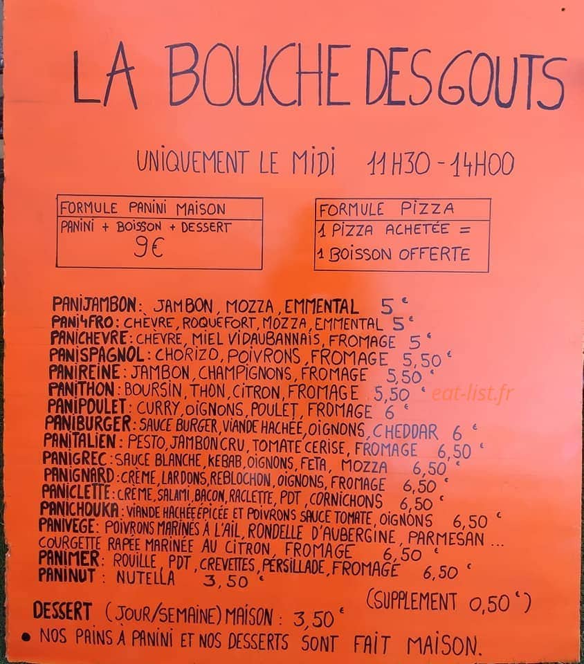La Bouche Des Goûts — carte page 2